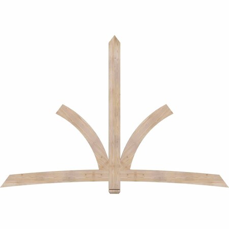 Ekena Millwork Davenport Smooth Timber Gable Bracket, Douglas Fir, 108"W x 72"H x 1 1/2"D x 5 1/2"F, 16/12 Pitch GBW108X72X0206DAV00SDF